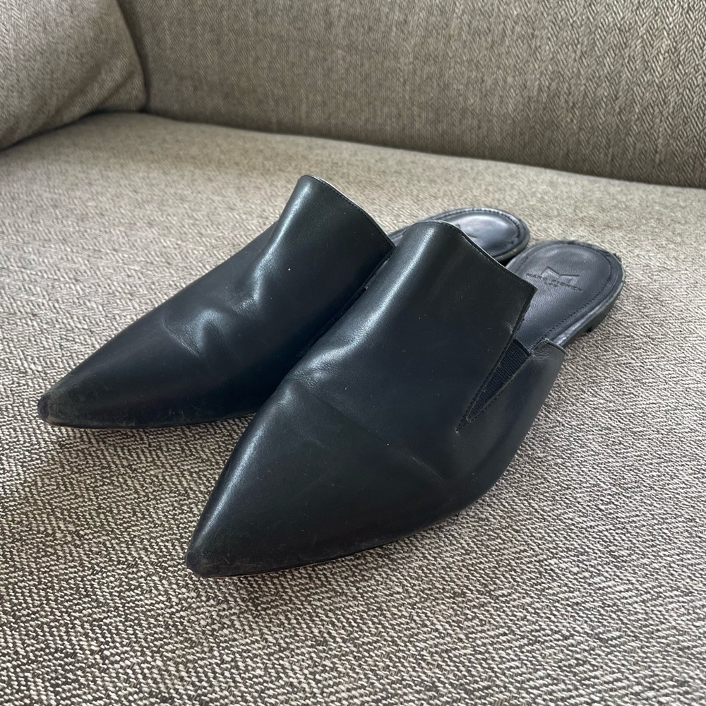 Marc Fisher leather mules. Size 6 1/2.